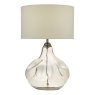 Dar Lighting Dar - Esarosa Table Lamp Smoked Glass with White Linen Shade