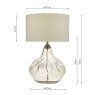 Dar Lighting Dar - Esarosa Table Lamp Smoked Glass with White Linen Shade