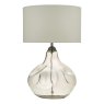 Dar Lighting Dar - Esarosa Table Lamp Smoked Glass with White Linen Shade