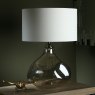 Dar Lighting Dar - Esarosa Table Lamp Smoked Glass with White Linen Shade