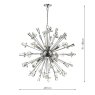 Dar Lighting Dar - Exodus 8 Light Pendant Polished Chrome Crystal