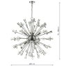 Dar Lighting Dar - Exodus 8 Light Pendant Polished Chrome Crystal