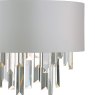 Dar Lighting Dar - Halle 2 Light Wall Light Grey Shade Crystal