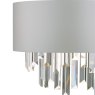 Dar Lighting Dar - Halle 2 Light Wall Light Grey Shade Crystal