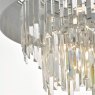 Dar Lighting Dar - Halle 6 Light Pendant Grey Shade Crystal