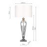 Dar Lighting Dar - Hinton Table Lamp Polished Chrome Crystal With Shade