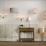 Dar Lighting Dar - Hinton Table Lamp Polished Chrome Crystal With Shade