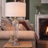 Dar Lighting Dar - Hinton Table Lamp Polished Chrome Crystal With Shade