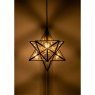Dar Lighting Dar - Ilario Small Star Pendant Antique Brass Glass