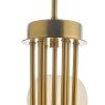 Dar Lighting Dar - Indra Opal Glass Globe 9 Light Pendant Natural Brass