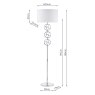 Dar Lighting Dar - Innsbruck Floor Lamp Polished Chrome With Shade