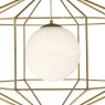Dar Lighting Dar - Izmir 1 Light Pendant Hexagonal Old Gold Frame Opal Glass
