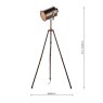 Dar Lighting Dar - Jake Task Floor Lamp Antique Silver And Copper