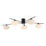 Dar Lighting Dar - Jasper 5 Light Semi Flush Finished in Matt Black