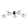 Dar Lighting Dar - Jasper 5 Light Semi Flush Finished in Matt Black