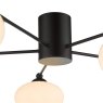 Dar Lighting Dar - Jasper 5 Light Semi Flush Finished in Matt Black