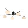 Dar Lighting Dar - Jasper 5 Light Semi Flush Finished in Matt Black