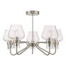 Dar Lighting Dar - Keta 5 Light Semi Flush Satin Chrome Polished Chrome