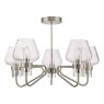 Dar Lighting Dar - Keta 5 Light Semi Flush Satin Chrome Polished Chrome