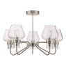 Dar Lighting Dar - Keta 5 Light Semi Flush Satin Chrome Polished Chrome