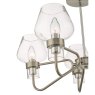 Dar Lighting Dar - Keta 5 Light Semi Flush Satin Chrome Polished Chrome