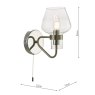 Dar Lighting Dar - Keta Wall Light Satin Chrome Glass