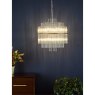 Dar Lighting Dar - Lukas 13 Light Pendant Polished Chrome Glass