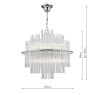 Dar Lighting Dar - Lukas 13 Light Pendant Polished Chrome Glass