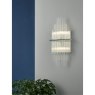 Dar Lighting Dar - Lukas 2 Light Wall Light Polished Chrome Glass