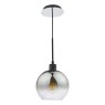 Dar Lighting Dar - Lycia 1 Light Single Pendant Matt Black Ombre Smoked Glass