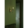Dar Lighting Dar - Lyzette Wall Light Aged Brass Ribbed Glass