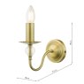 Dar Lighting Dar - Lyzette Wall Light Aged Brass Ribbed Glass