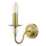 Dar Lighting Dar - Lyzette Wall Light Aged Brass Ribbed Glass