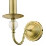 Dar Lighting Dar - Lyzette Wall Light Aged Brass Ribbed Glass