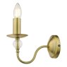 Dar Lighting Dar - Lyzette Wall Light Aged Brass Ribbed Glass