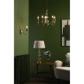 Dar Lighting Dar - Lyzette Wall Light Aged Brass Ribbed Glass