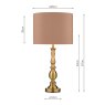 Dar Lighting Dar - Madrid Table Lamp Antique Brass With Shade