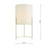 Dar Lighting Dar - Michaela Table Lamp Satin Gold With Shade