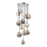 Dar Lighting Dar - Mikara 12 Light Cluster Pendant Polished Chrome Glass 1.5M