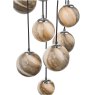 Dar Lighting Dar - Mikara 12 Light Cluster Pendant Polished Chrome Glass 1.5M