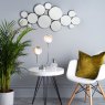Dar Lighting Dar - Mikara 2 Light Table Lamp Polished Chrome Planet Glass