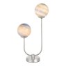 Dar Lighting Dar - Mikara 2 Light Table Lamp Polished Chrome Planet Glass