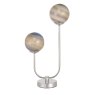 Dar Lighting Dar - Mikara 2 Light Table Lamp Polished Chrome Planet Glass