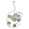 Dar Lighting Dar - Mikara 7 Light Pendant Polished Chrome Glass