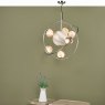 Dar Lighting Dar - Mikara 7 Light Pendant Polished Chrome Glass