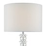 Dar Lighting Dar - Mina Table Lamp Polished Chrome Crystal With Shade