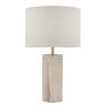 Dar Lighting Dar - Nalani Table Lamp Pink Marble Effect With Shade