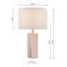 Dar Lighting Dar - Nalani Table Lamp Pink Marble Effect With Shade