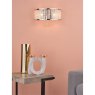 Dar Lighting Dar - Nantes 2 Light Wall Light Polished Chrome Aluminium