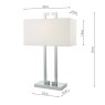 Dar Lighting Dar - Nile Table Lamp Polished Chrome With Shade